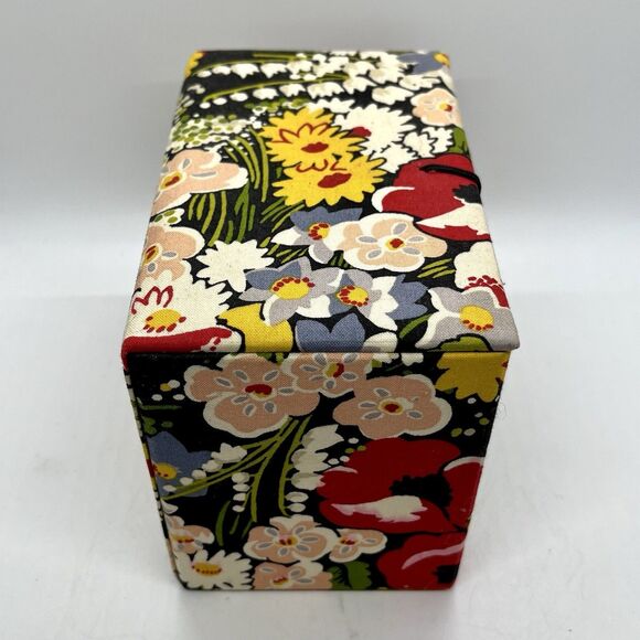 Vera Bradley Poppy Fields Recipe Box Trinket Jewelry Storage Gift Retired - Picture 2 of 9